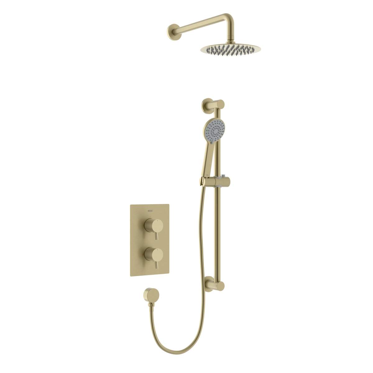 Bristan Prism Brushed Brass Concealed Dual Control Shower Pack (PRISM BB SHWR PK)