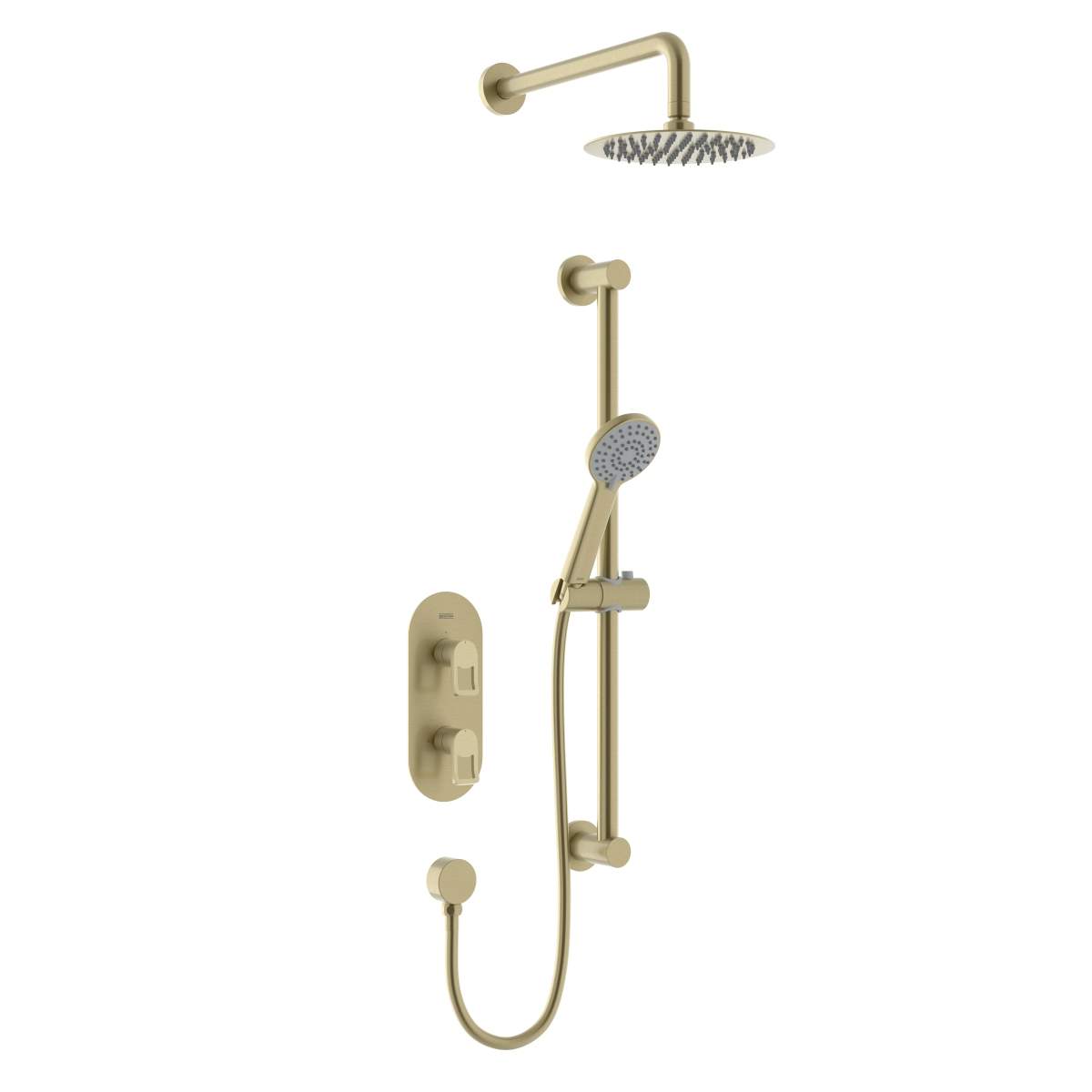 Bristan Saffron Brushed Brass Concealed Dual Control Shower Pack (SAFFRON BB SHWR PK)