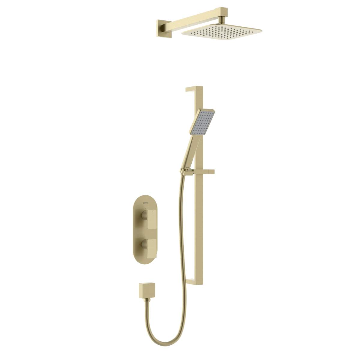 Bristan Tangram Brushed Brass Concealed Dual Control Shower Pack (TANGRAM BB SHWR PK)