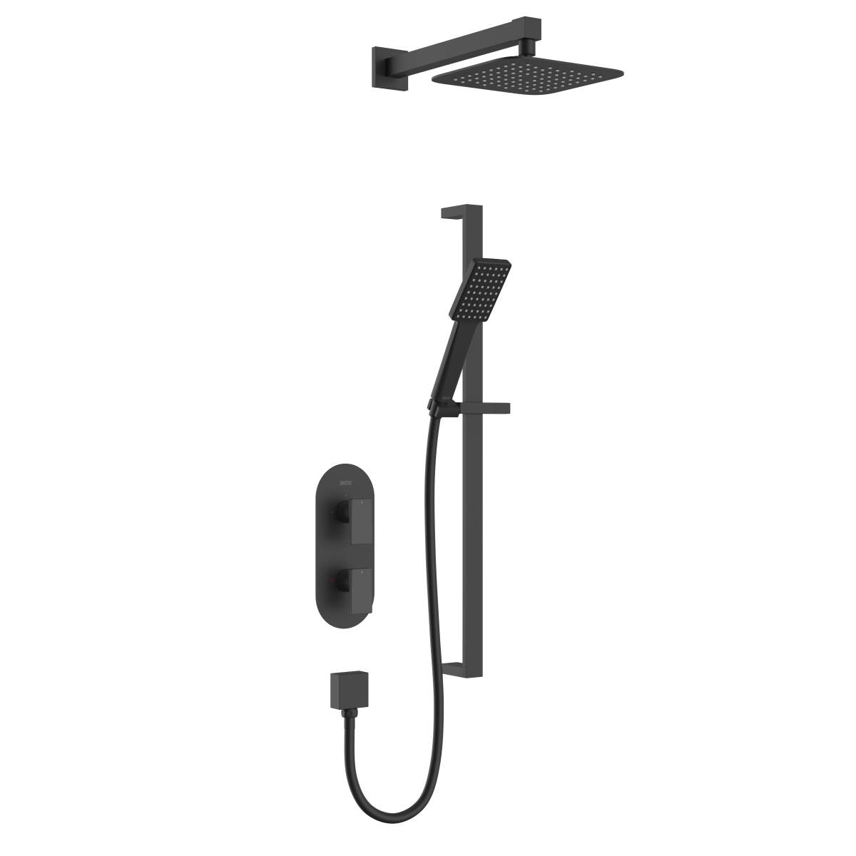 Bristan Tangram Black Concealed Dual Control Shower Pack (TANGRAM BLK SHWR PK)