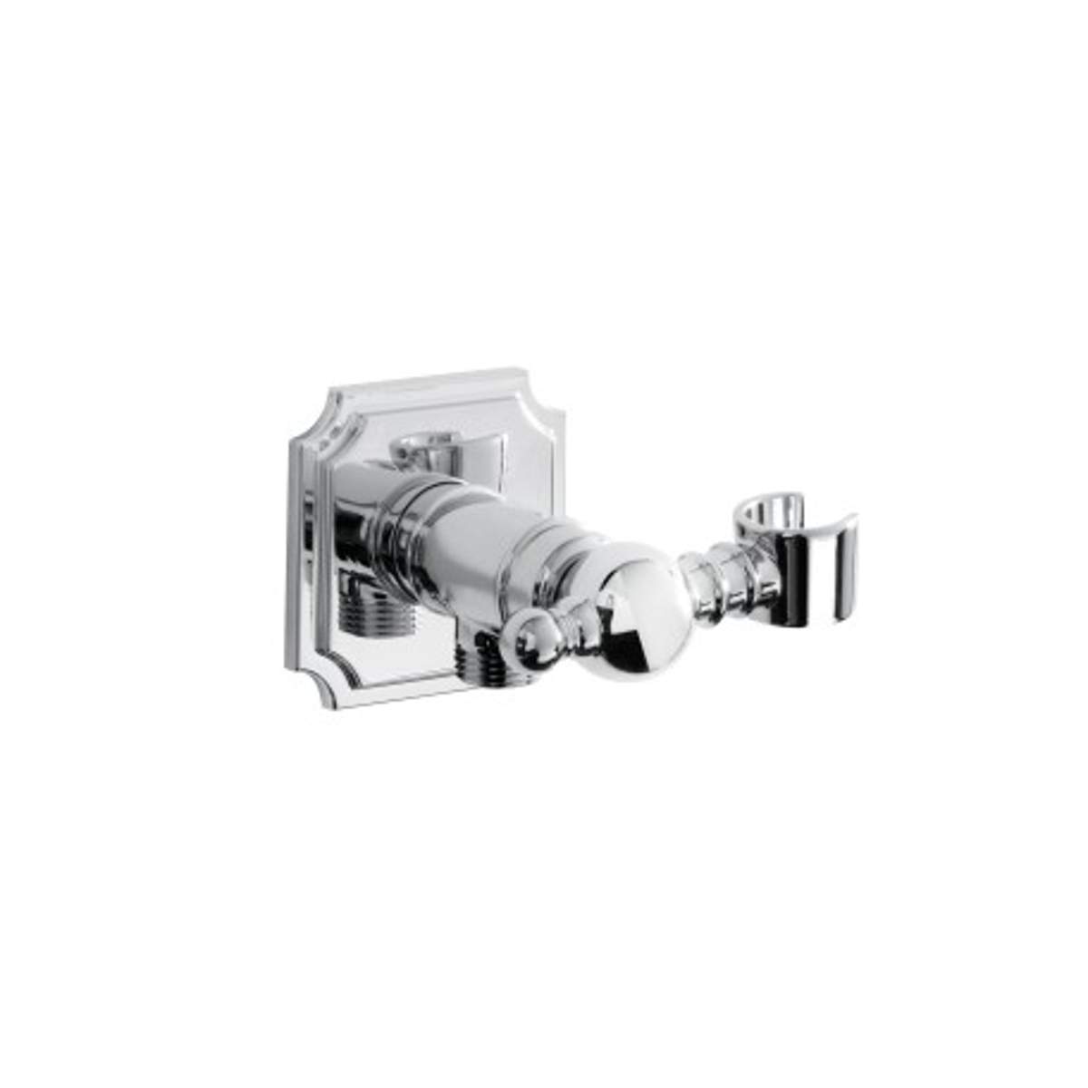 Bristan Traditional Wall Outlet with Handset Holder and Square Plate (TD WOSQHH04 C)