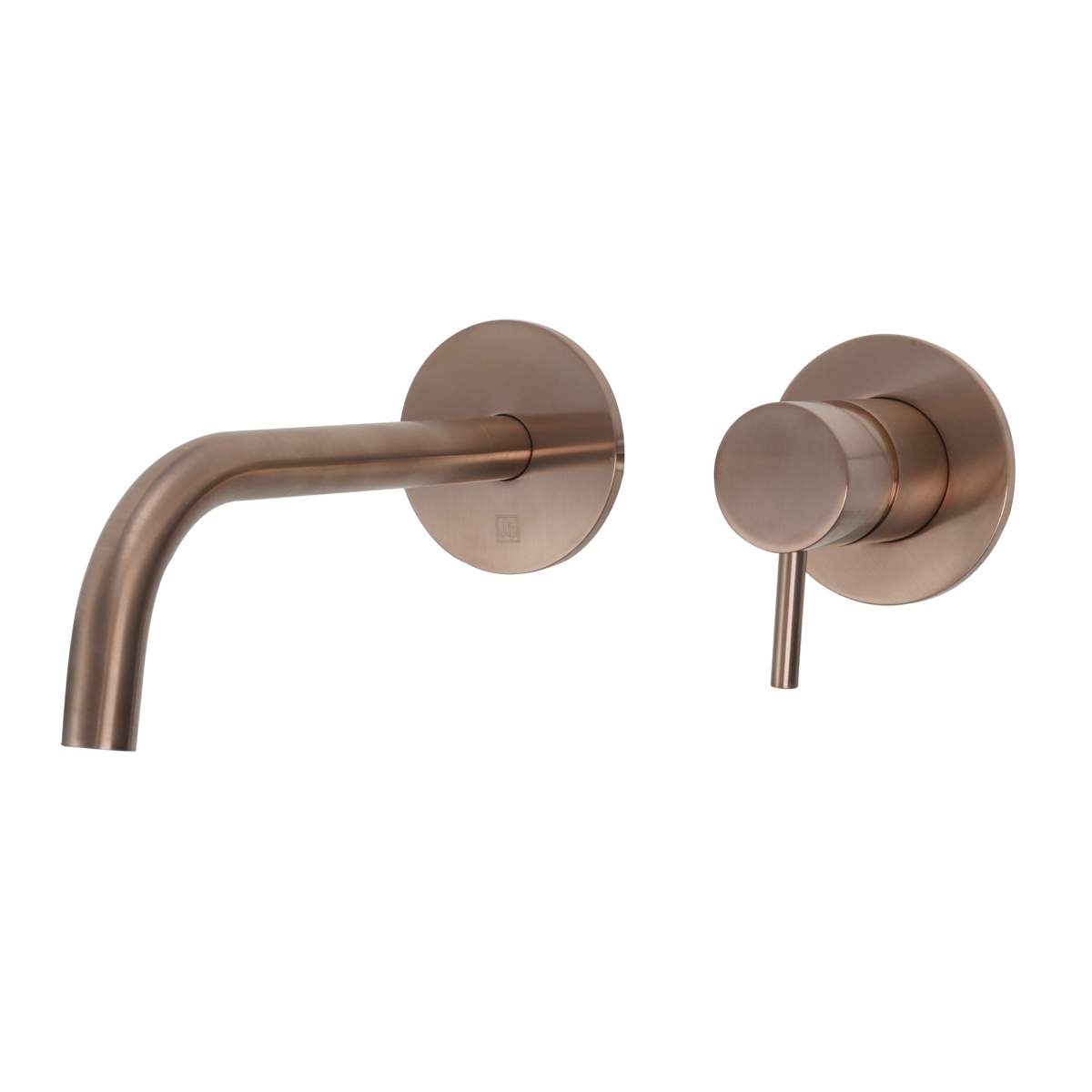 JTP Vos Brushed Bronze Single Lever Wall Mounted Basin Mixer with Slim Spout (21173BRZMP)