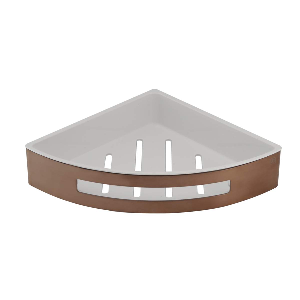 JTP Evo Brushed Bronze Corner Basket with Shelf (212014BRZ)