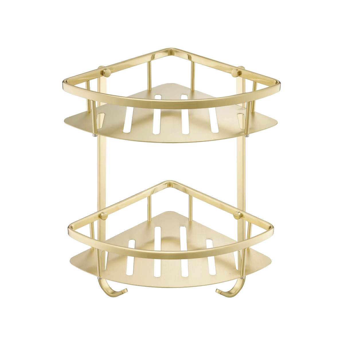 JTP Vos Brushed Brass Corner Twin Basket (232010BBR)