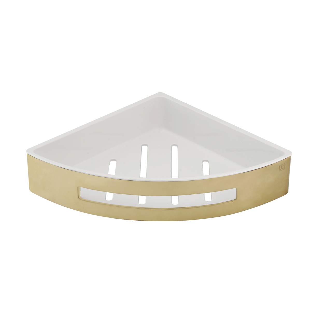 JTP Vos Brushed Brass Corner Basket with Shelf (232014BBR)