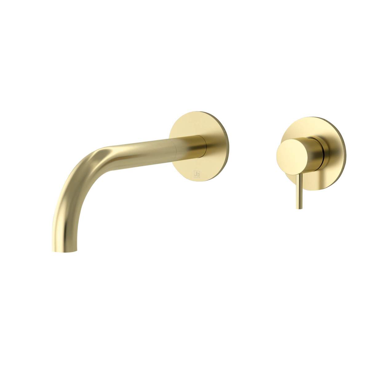 JTP Vos Brushed Brass Single Lever Wall Mounted Basin Mixer with Spout (23273BBR)
