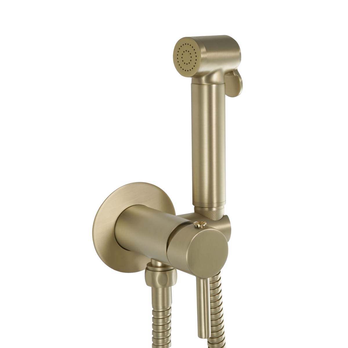 JTP Vos Brushed Brass Single Lever Douche Set for Cold and Hot Operation