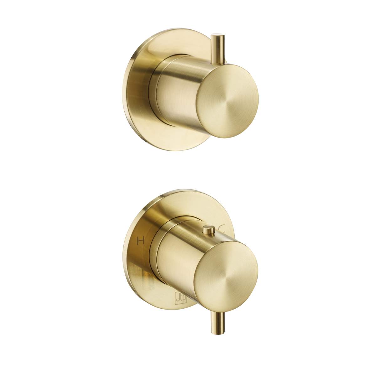 JTP Vos Brushed Brass Modular Thermostatic Concealed 2 Outlet Shower Valve (23771BBR)