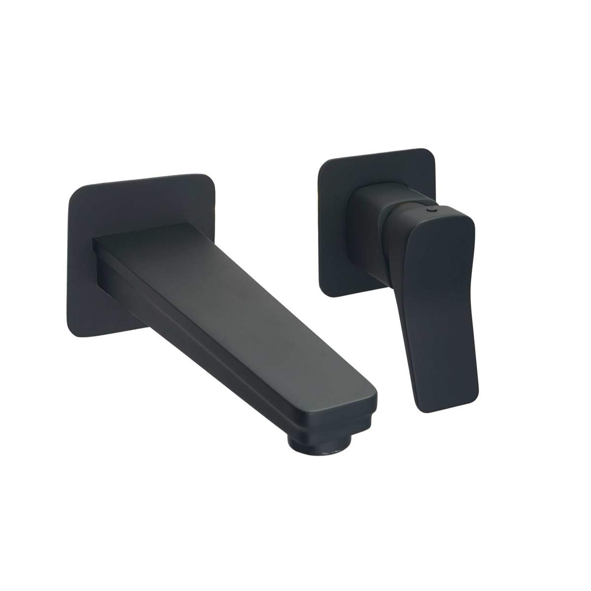 JTP Hix Matt Black Single Lever Wall Mounted Basin Mixer (38273MB)