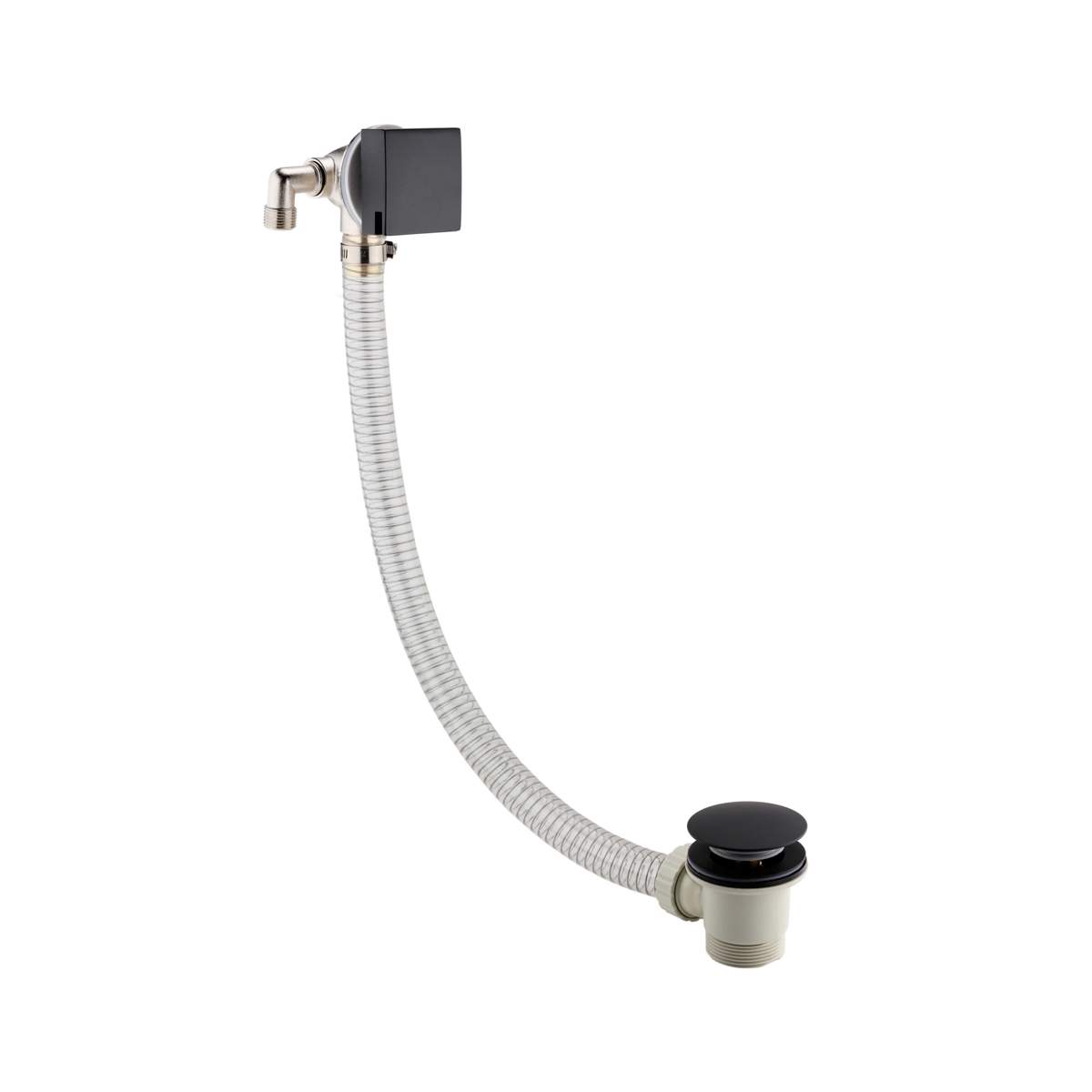 JTP Hix Matt Black Exofil with Click Clack Bath Waste (38809HACCMB)