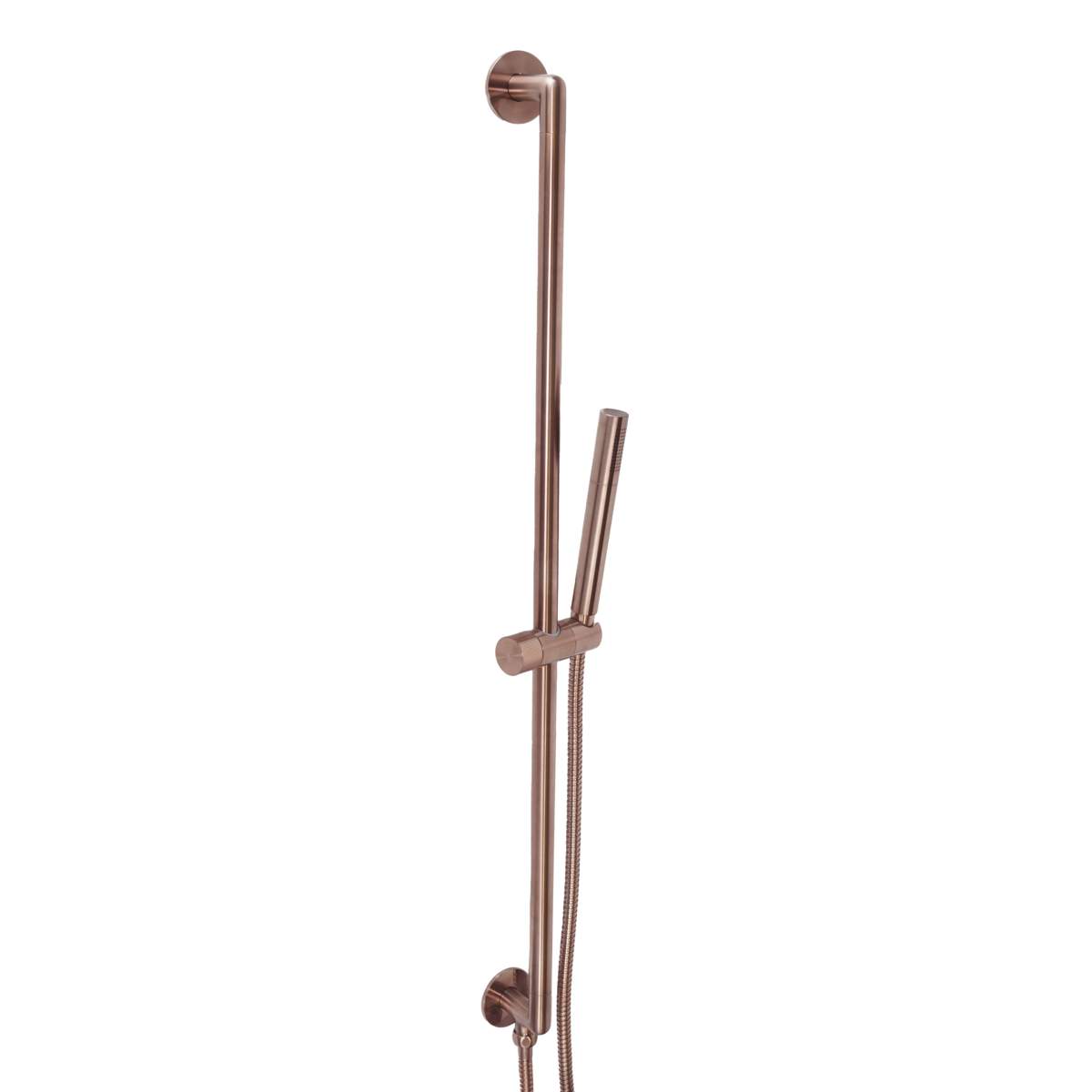 JTP Evo Brushed Bronze Slide Rail with Pencil Shower Handle and Hose with Bottom Outlet (611218BRZ)