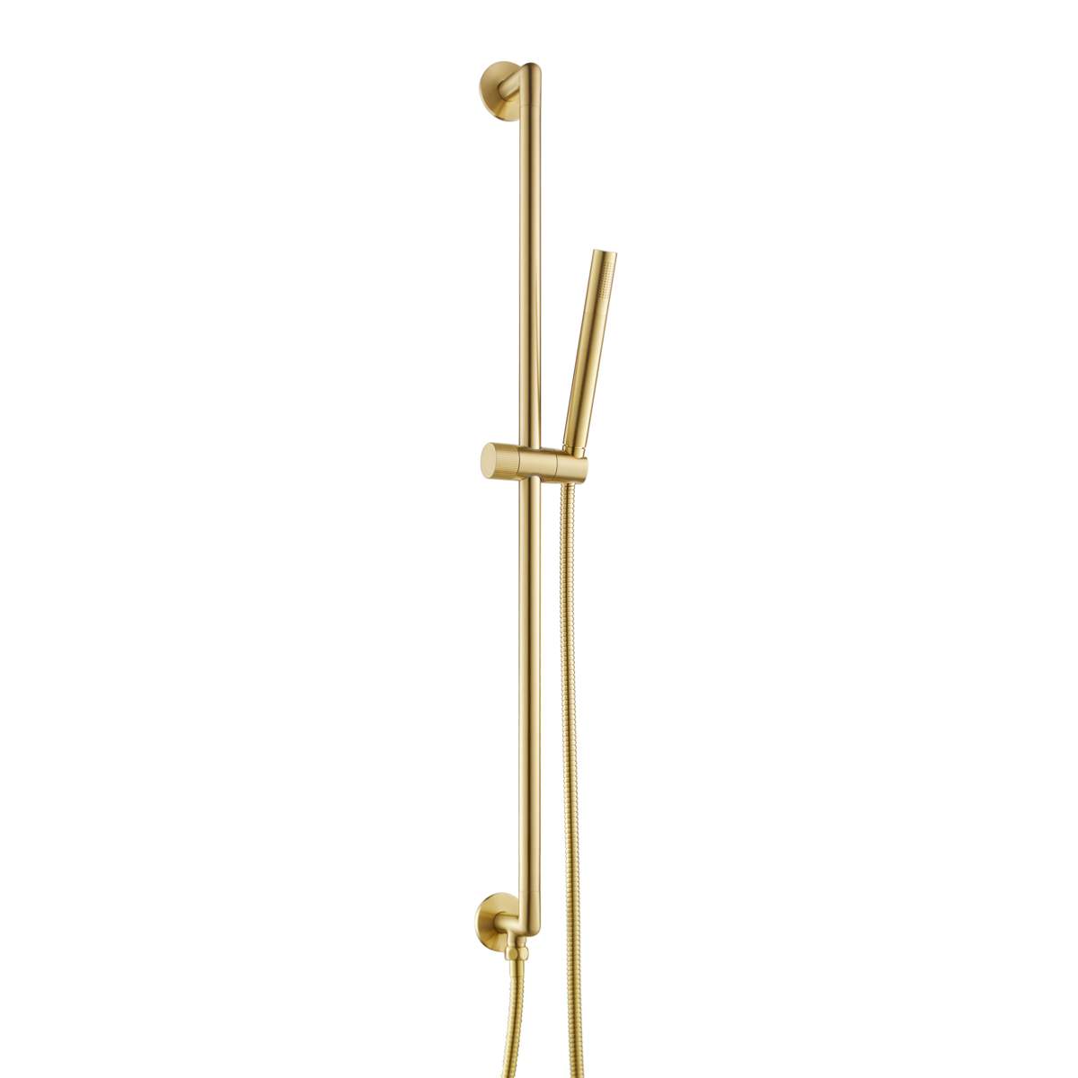 JTP Evo Brushed Brass Slide Rail with Pencil Shower Handle and Hose with Bottom Outlet (631218BBR)