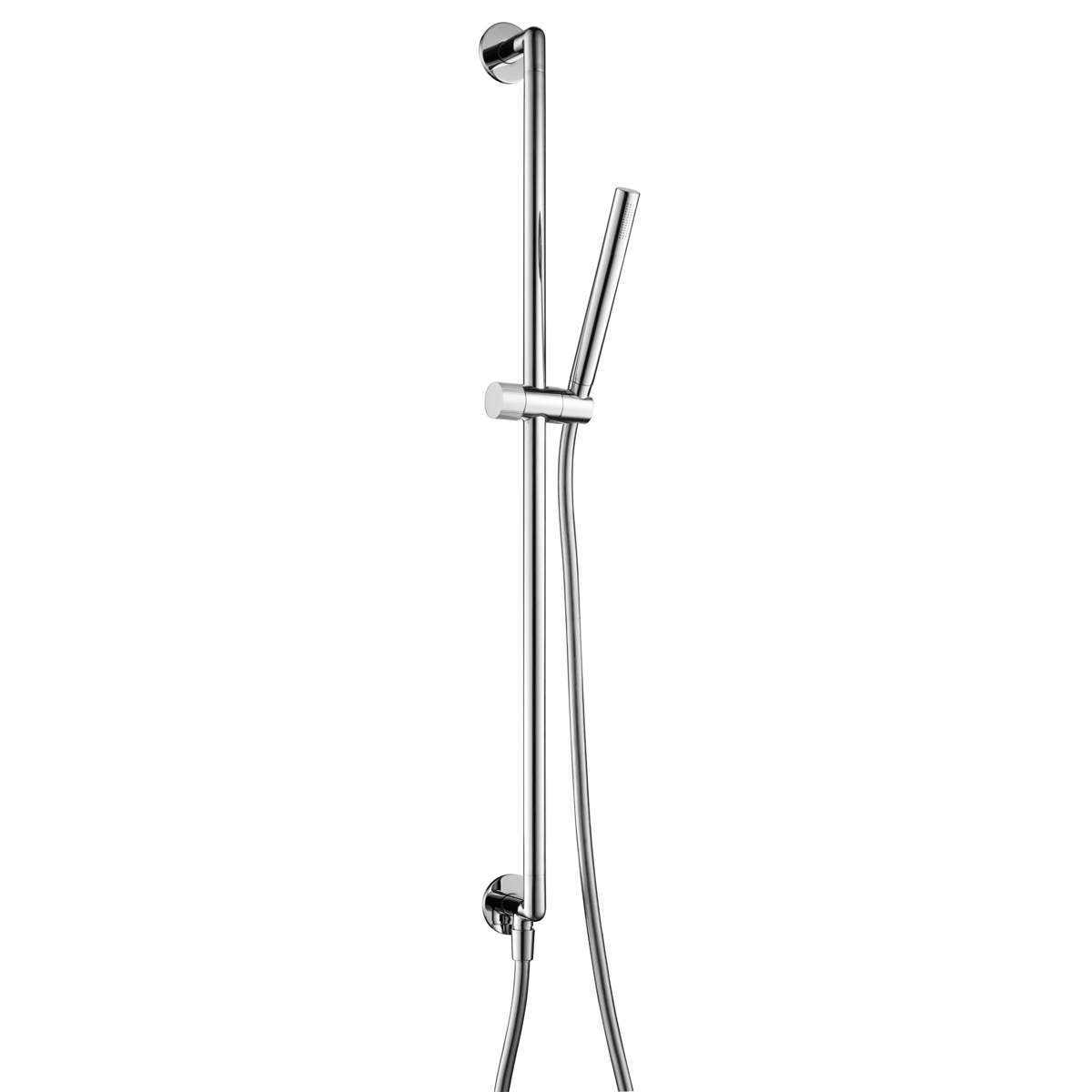 JTP Evo Chrome Slide Rail with Pencil Shower Handle and Hose with Bottom Outlet (641218CH)