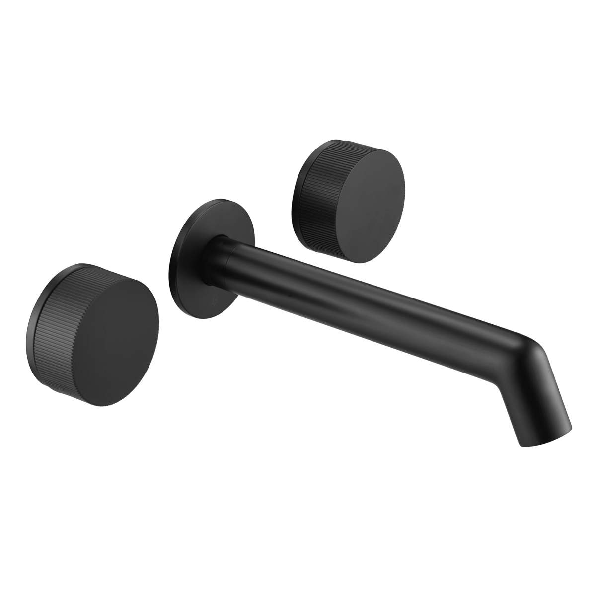 JTP Evo Matt Black 3 Hole Wall Mounted Basin Mixer (68089AMB)