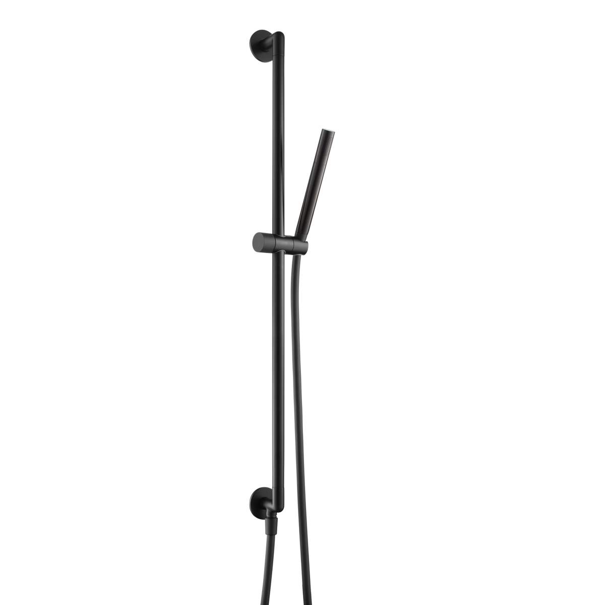 JTP Evo Matt Black Slide Rail with Pencil Shower Handle and Hose (681218MB)