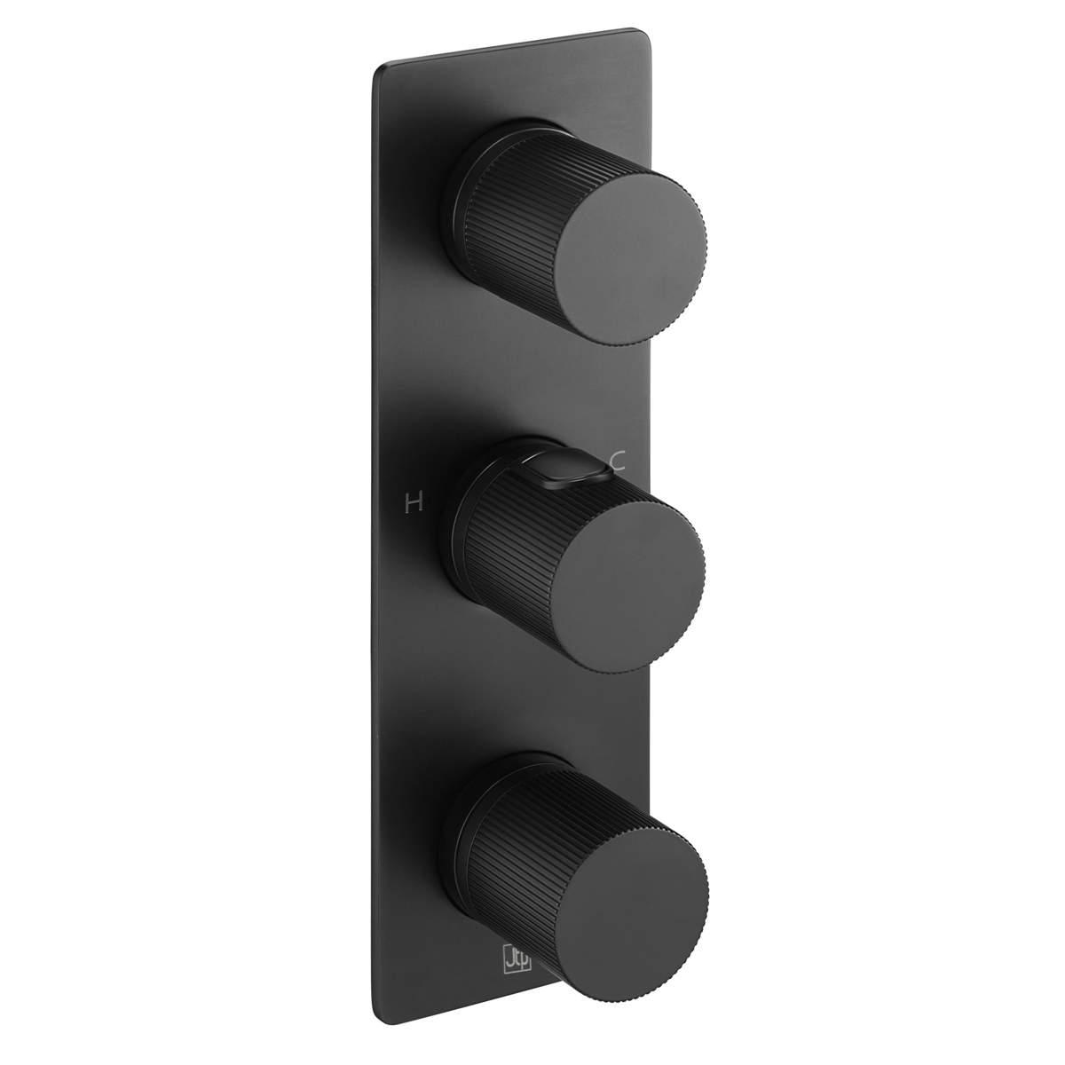 JTP Evo Matt Black Thermostatic Concealed 2 Outlet Shower Valve (68690MB)