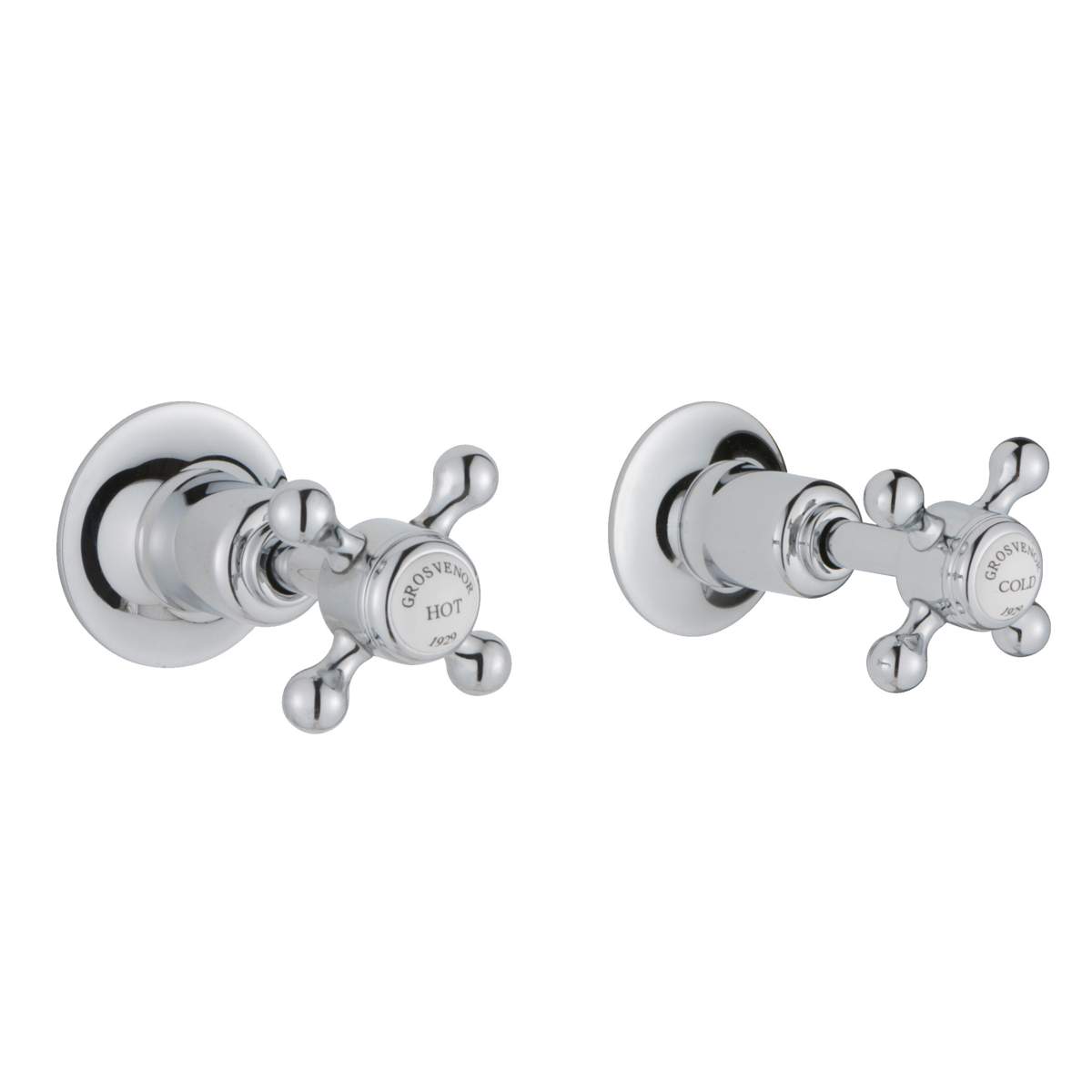 JTP Grosvenor Cross Chrome Wall Valves (76089)