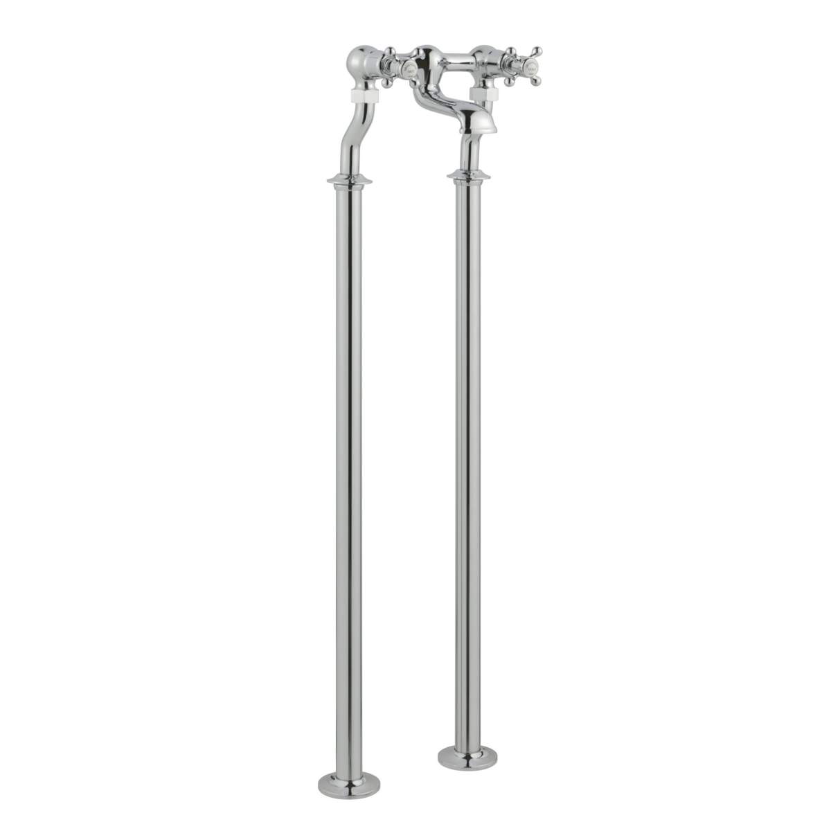 JTP Grosvenor Cross Chrome Freestanding Bath Filler (76223FS)