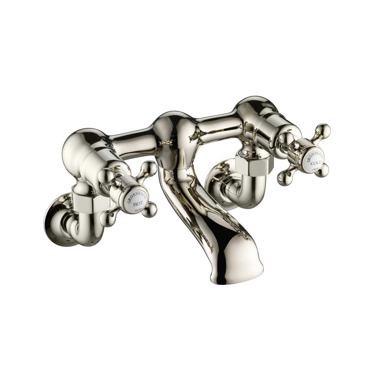 JTP Grosvenor Cross Nickel Wall Mounted Bath Filler (76223WMNK)