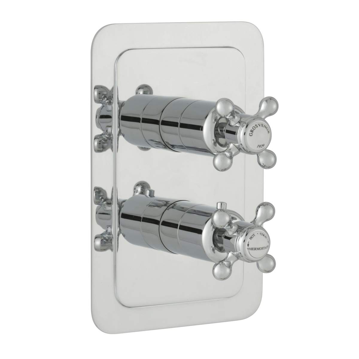 JTP Grosvenor Cross Chrome Thermostatic 1 Outlet Shower Valve (76651)