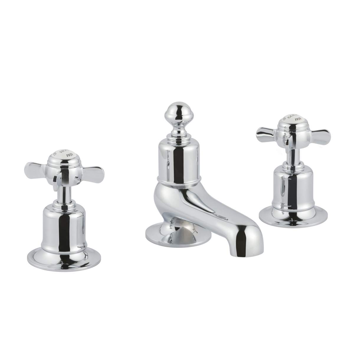 JTP Grosvenor Pinch Chrome 3 Hole Deck Mounted Basin Mixer (98193)