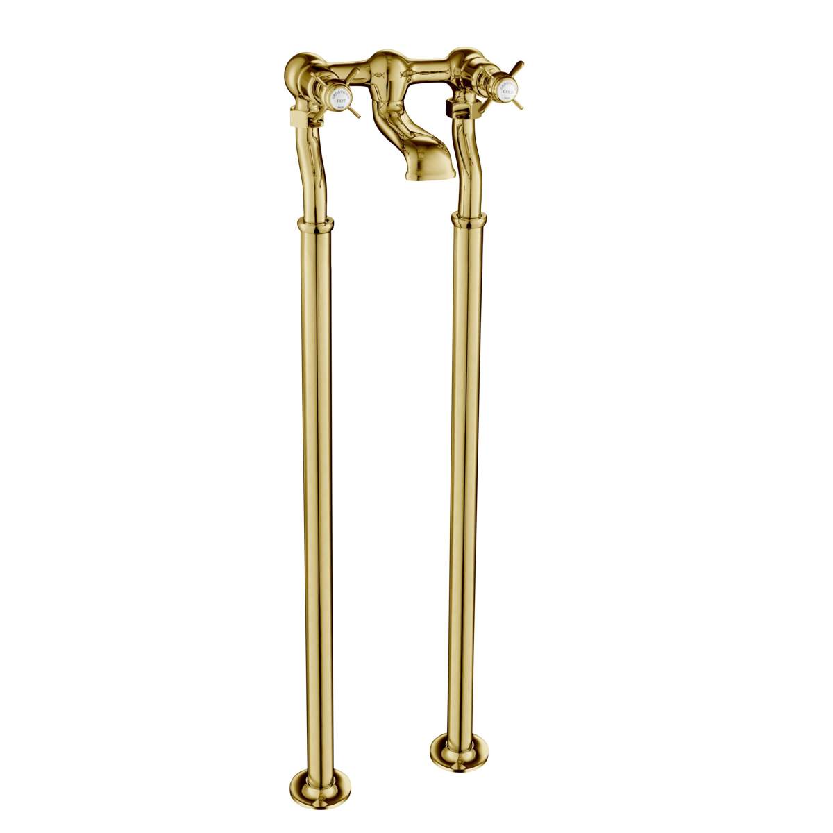 JTP Grosvenor Pinch Antique Brass Edition Freestanding Bath Filler (98223FSG)
