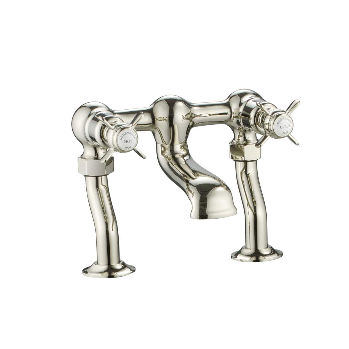 JTP Grosvenor Pinch Nickel Deck Mounted Bath Filler (98223NK)