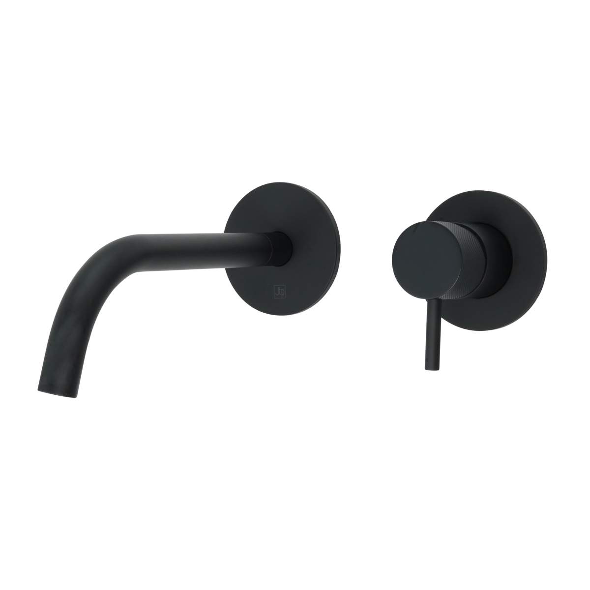 JTP Vos Matt Black Single Lever Wall Mounted Basin Mixer with Slim Spout (DH28173MB)