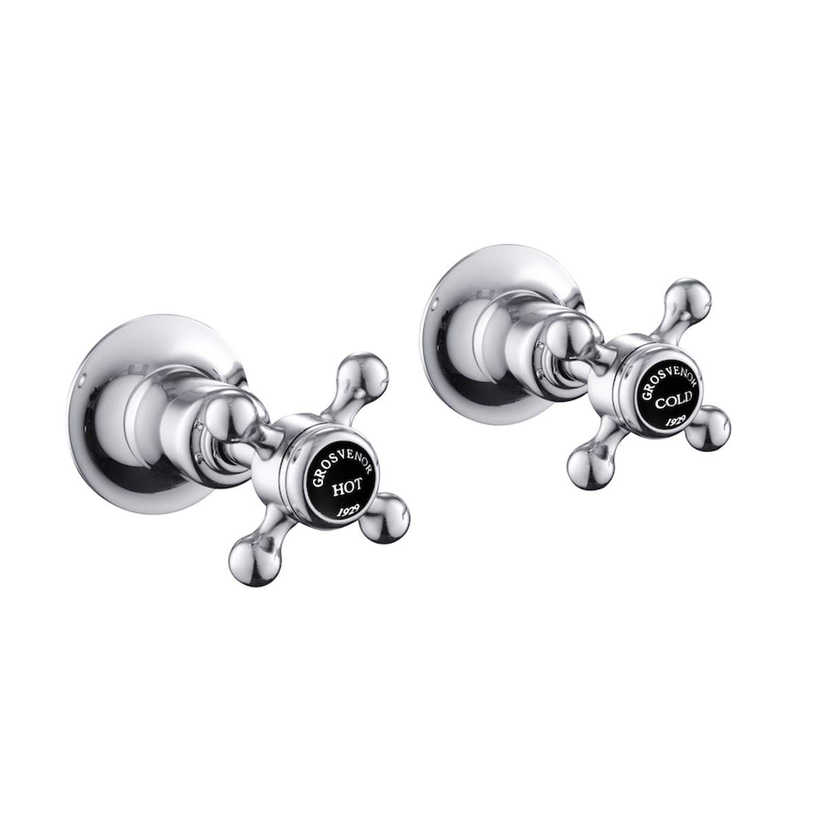 JTP Grosvenor Cross Black Edition Wall Valves (GB76089)