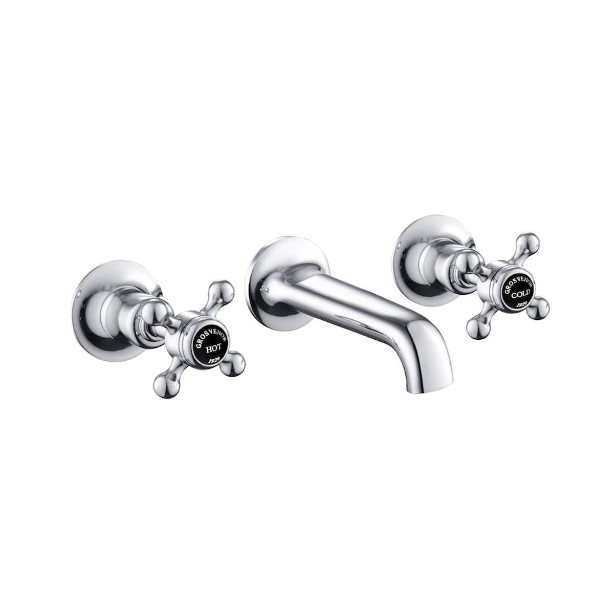 JTP Grosvenor Cross Black Edition 3 Hole Basin Mixer (GB76089A)