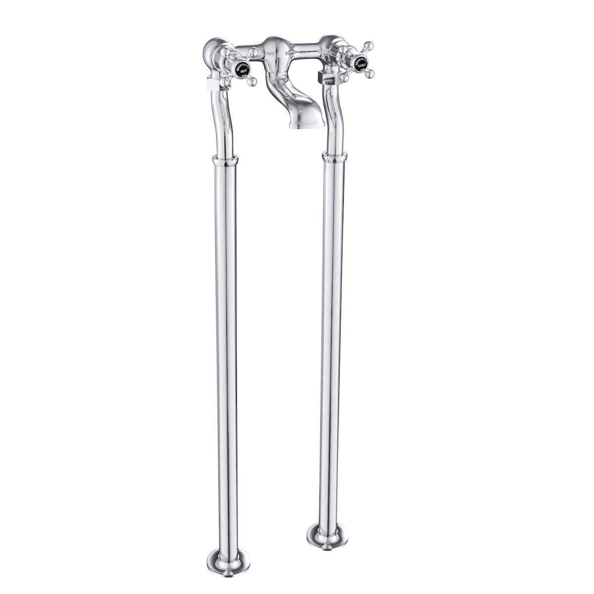 JTP Grosvenor Cross Black Edition Deck Mounted Bath Filler (GB76223FS)