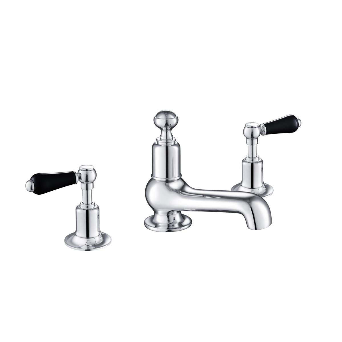 JTP Grosvenor Lever Black Edition 3 Hole Basin Mixer (GB85193)