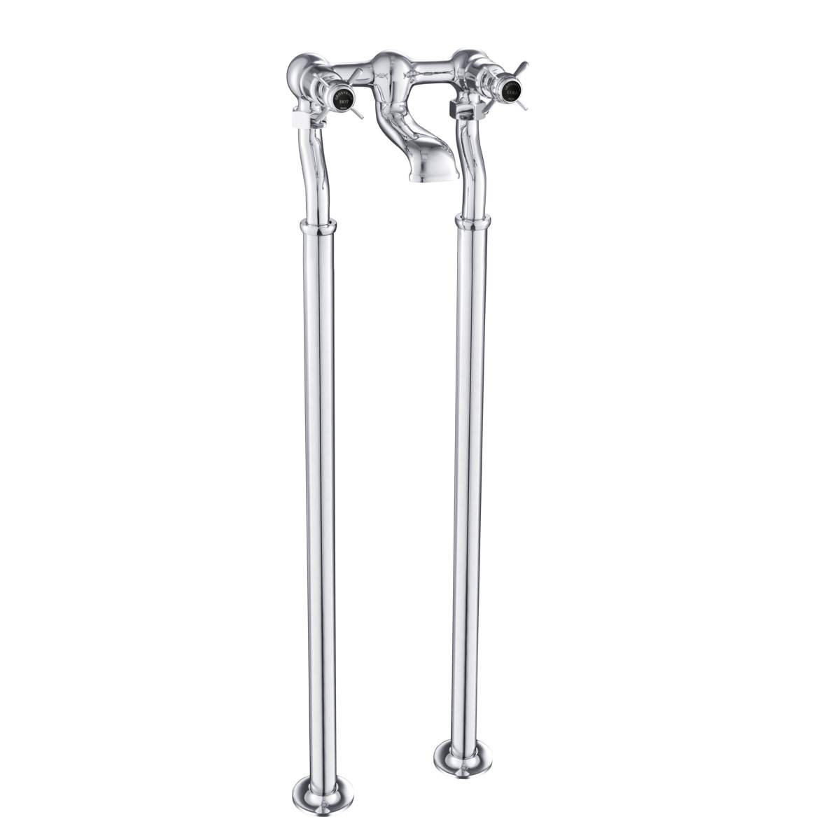 JTP Grosvenor Pinch Black Edition Lever Floor Freestanding Bath Filler (GB98223FS)