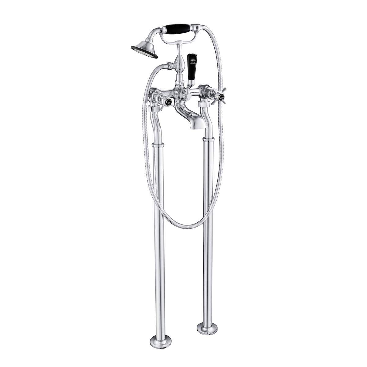 JTP Grosvenor Pinch Black Edition Freestanding Bath Shower Mixer (GB98275FS)