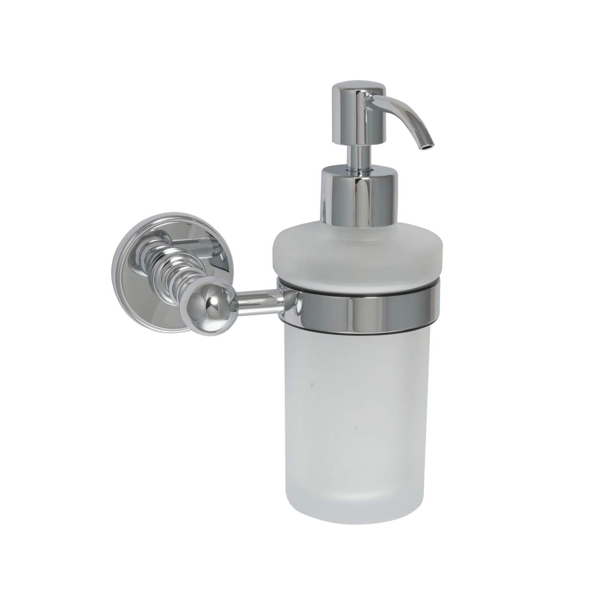 JTP Grosvenor Cross Chrome Soap Dispenser Frosted Glass (GR167CH)