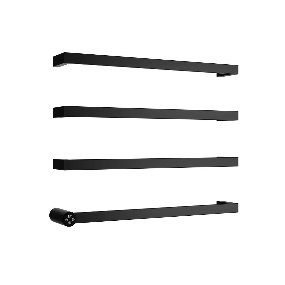 JTP Zyon Matt Black Electric Towel Radiator (ZY600EMB)